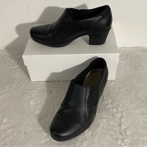 Clarks Elegant Black Ankle Booties